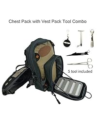 Aventik Fly   Bolsa de pesca, ultra ligera, varios bolsillos, con chaleco