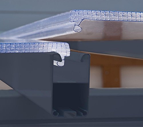 Hochwertige Aluminium Terrassenüberdachung, Terrassendach 300x851 cm (TxB) - grau – Bild 6