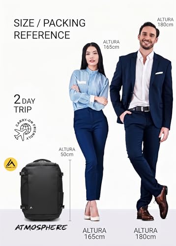 + Zermatt – HØRN Travel Backpack Cabin with Vacuum Bag 55 x 30 x 20 – 50 x 30 x 20 – Portable Backpack 15 – 17 Inches Telework Carry-on Airplane Ryanair, Carry On Men Women Oxford 35L