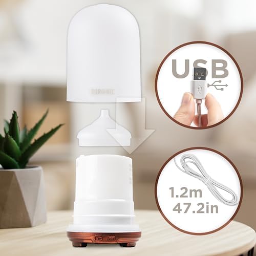 AD12 Aroma Diffuser, Luftbefeuchter mit 100ml Tank, mit 7 Farben