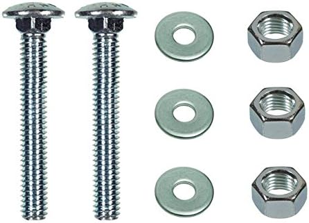 1/4-20 x 2-1/2" Carriage Bolt Kit, Zinc Plated, Steel, Includes Compatible Hex Nut and Flat Washer, by Fastener Pro (10-Pack Set)