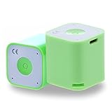 WONFAST® The World's Smallest Magical and Portable Multifunction Wireless Bluetooth Speaker with Bluetooth Remote Shutter,Anti-theft device of phone,Impressive Sound Quality You Never Imagine,Great for Listening Music,Taking self-portraits, Bluetooth Chat-(Green)