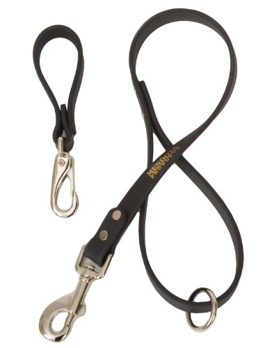 Mendota Pet Dura Soft Belt Loop Dog Lead, 3/4-Inch by 2-Feet, Black