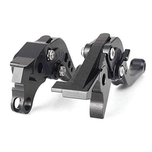 GZYF Pair Adjustable Motorcycle Short Brake Clutch Levers Set Compatible with Suzuki 1999-2007 HAYABUSA GSX1300R & 1998-2003 TL1000R & GSX1400 2001-2007