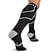 ABD ATHLETE INC. Plus Size Compression Socks 4 Wide Calf, Big and Tall, Men & Women 15-20 mmHg Reduce Pain Swelling. Maternity Nurse Travel Diabetic & Medical (WF MED, Black)
