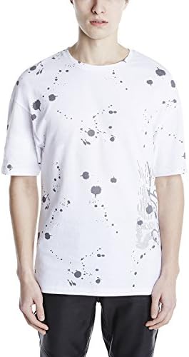 Stone Feather Men's short sleeve White Henley Tees(L)