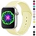 Laffav Compatible with iWatch Band 38mm 40mm, Small/Medium, Silicone Replacement Band Compatible with Apple Watch Series 4, Series 3, Series 2, Series 1, for Women Men, Mellow Yellow