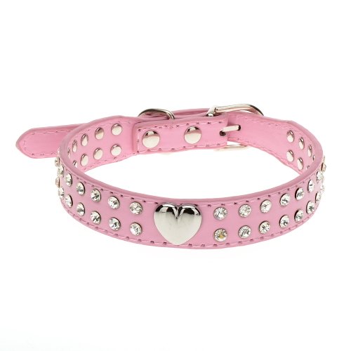 pink dog collars with bling
