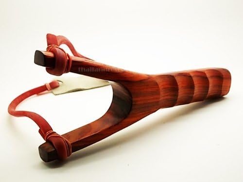 Siamese Rosewood Handmade Thai Slingshot Hunting Catapult Support for Shot