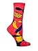 Blue Q Socks, Women's Crew, My Favorite Salad Is Wine,8, Fits Women's shoe size 5-10.,red, yellow, blue