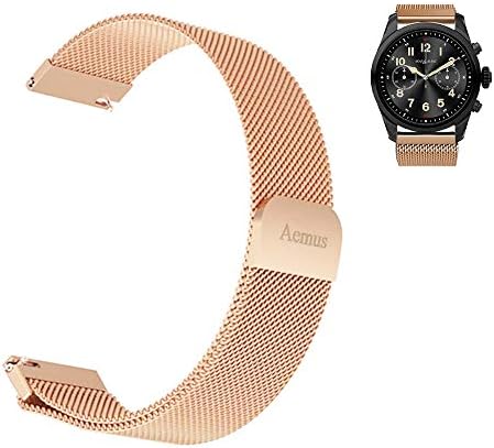 Aemus Compatible Montblanc Summit 2 Watch Band，Magnetic Milanese Loop Mesh Stainless Steel，for Summit 2 Smartwatch