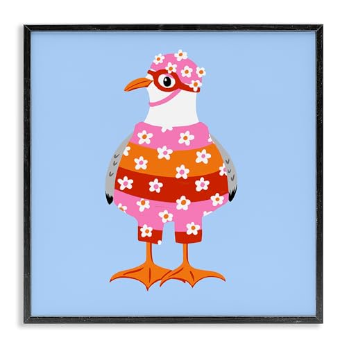Stupell Industries Sassy Seagull Wetsuit Black Framed Giclee Art design by Bex…