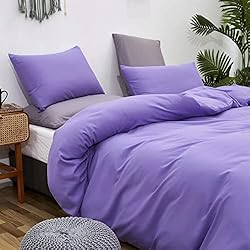 Houseri Purple Comforter Set King Lavender Bedding