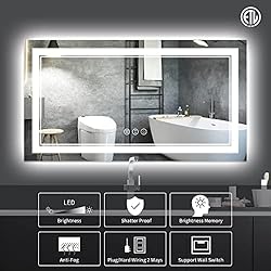 ISTRIPMF 55 x 30 Inch LED Bathroom Mirror, Backlit