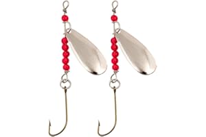 Lucky Strike Bait Works Victor Spoon Spinner Lures for Bass, Walleye, Trout. Designed in Canada, Pack of 2 Lures