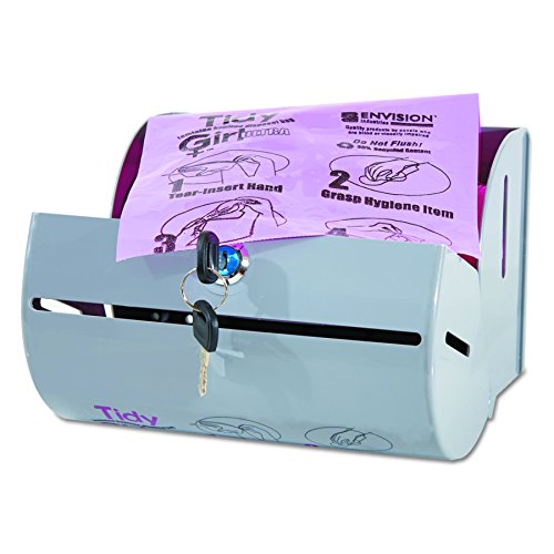Tidy Girl TGUDPV2 Tidy Girl Plastic Feminine Hygiene Disposal Bag Dispenser, Gray - Thumbnail 3