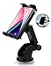 Cell Phone Holder for Car, Car Phone Mount,6Feeki Windshield Long Arm Car Phone Mount with One Button Design and Anti-skid Base Car Holder for iPhone X/8/7/7P/6s/6P,Galaxy S9/S8,Huawei,iPad (1)
