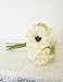 Sweet Home Deco 10’’ Blooming Peony and Anemone Silk Artificial Wedding Bridal Bouquet/Home Flower (No Pot Included) (Cream)