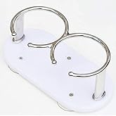 Stainless Double Ring Drink Holder with Mounting Suction Cups