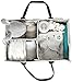 HOMEVAGE Diaper Caddy Caddies Organizer, Baby Cloth Diapering, Tote Bag, Nursery Storage Bin for Changing Table, Portable Car Travel Organizer (Light Grey)