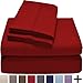 Bare Home Twin XL Sheet Set - College Dorm Size - Luxury 1800 Ultra-Soft Microfiber Twin Extra Long Bed Sheets - Deep Pockets - Easy Fit - Extra Soft - 3 Piece Set - Bed Sheets (Twin XL, Red)