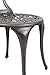 Patio Sense 61908 Faustina Cast Aluminum 3-Piece Bistro Set Two Chairs & Table Lightweight Maintenance Free Outdoor Seating - Antique Bronze Finish