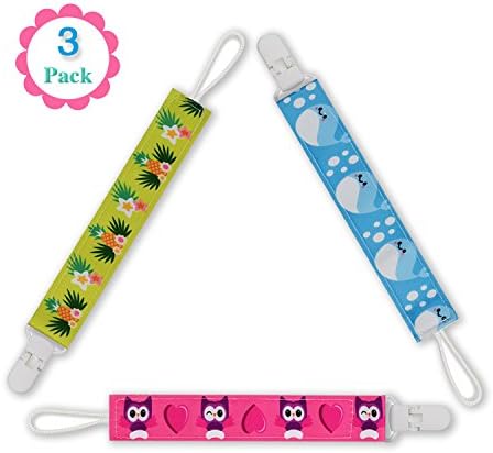Pacifier Clip 3 Pack Baby Pacifier Holder Modern Design Teething Holder for Baby