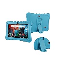 Tablet Case for 7 inch, Anti-Slip Soft Silicone Back Cover Case, Protective Thick Silicone, Shock Proof, Adjustable Back Clip, Light Weight