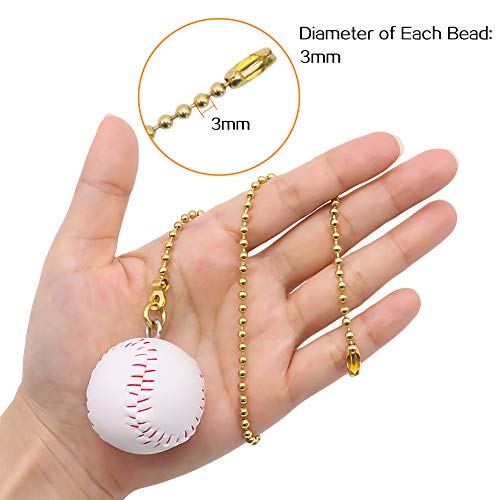 GINOYA Ceiling Fan Pull Chain, Pack of 2 Ceiling Fan Cords with 2pcs