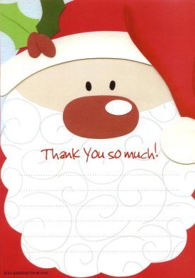 Santa Christmas Thank You Sheets - Pack of 20: Amazon.co.uk: Office ...