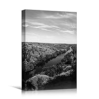 Canvas Wall Art Expressive Landscape Chic Dramatic Duotone Hallway Landscape Mountain Photography - 12x18 inches