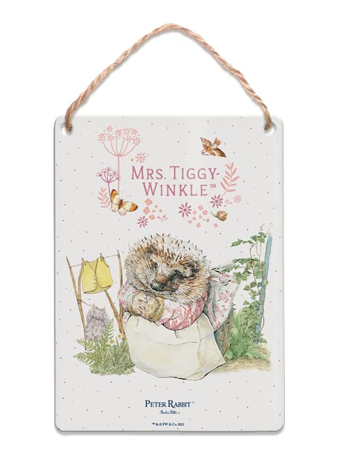Metal Dangler Sign (65 x 90 mm) - Beatrix Potter - Mrs Tiggy-Winkle — image 1