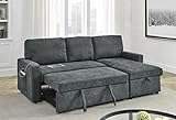 uhome Upholstered Sleeper Sofa with USB Ports