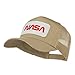 e4Hats.com NASA Logo Embroidered Patched Mesh Back Cap - Khaki OSFM