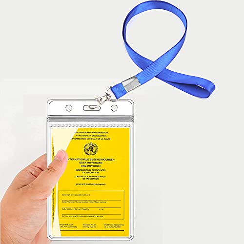 Impfpass Hülle, 93 * 130mm impfpass erwachsene -Transparent und Hartplastik,Wasserdichte,Reißfeste Impfpasshülle