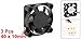 uxcell 3 Pcs 40mmx10mm 3P 7 Cutters Computer Chipset Cooling Fan DC 12V