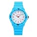 Kids 50M Waterproof Watch,PU Band Wrist Watch for Boys Girls, Light blue