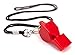 Crown Sporting Goods Ultra Loud High Pitch Red Plastic Whistle