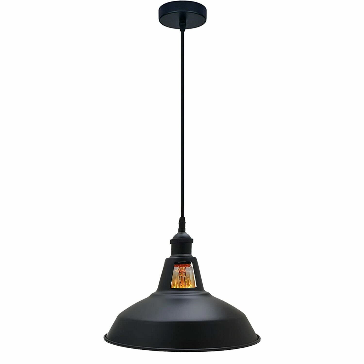 LEDSone Lamp Fixture Black 1 Pack With Bulb 95cm Adjustable Metal Hanging Lamp Modern Pendant Hanging Pendant Lighting Ceiling Hanging Lighting for Kitchen Island Dining Room
