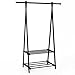 SONGMICS Clothing Garment Rack with 2-Tire Shelf for Shoes Clothes Storage Black