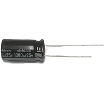 Set of 6 Nichicon 105°C Electrolytic Capacitor 1000uF 25V (1000