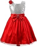 Shiny Toddler Sequins Bowknot Flower Girl Birthday Party Tutu Dress