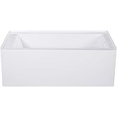 Kingston Brass VTAP543022R Aqua Eden Alcove Tub, White
