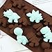 3D Dinosaur Molds, 4 Pack Non Stick Silicone Dinosaur Candy Mold for Crayon Chocolate Jelly, Ice Cube, Food Grade Silicone Molds