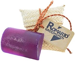 Romario Groomsmen - - Mangosteen WILD HONEY Aromatherapy Hand Made Luffa Soap (Natural Loofah Sponge Scrubber with Bar Soap) 100g Brightening Soft Skin in Unique Handcraft Packaging as Gifts Souvenir