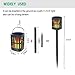 Bebrant Solar Lanterns Lights Flickering Dancing Flames Hanging Lanterns Solar Powered and USB Charging Flame Lights Outdoor Waterproof Decoration Lighting Dusk to Dawn Auto On/Off (2 Pack)