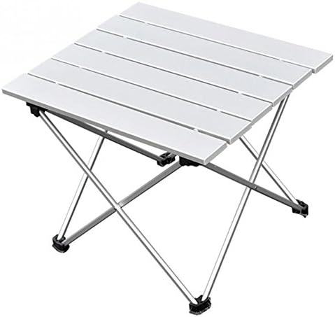 Aluminum Portable Folding Camping Table,Compact Ultralight Picnic Table Roll up with Carrying Bag for Indoor and Outdoor Picnic, Beach, Hiking, Travel, Fishing (S)
