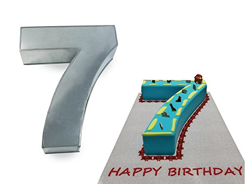 The Cakes World Small Number Birthday Wedding Anniversary Cake Tin – 10” x 8” (2.5” deep) (7)