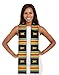 Kente Cloth Graduation Stole Black