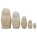 BestPysanky Set of 5 Unpainted Wooden Nesting Dolls 4.25 Inches